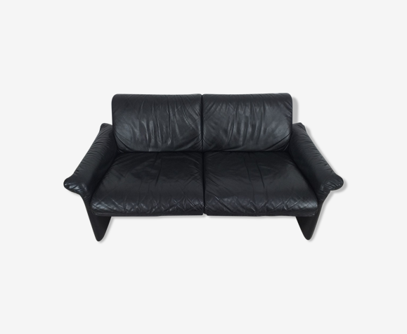 Canapé cuir vintage design belge années 80 édition Swann