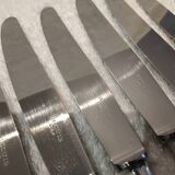 12 silver plated dessert knives, goldsmith Ercuis Louis XVI Trianon