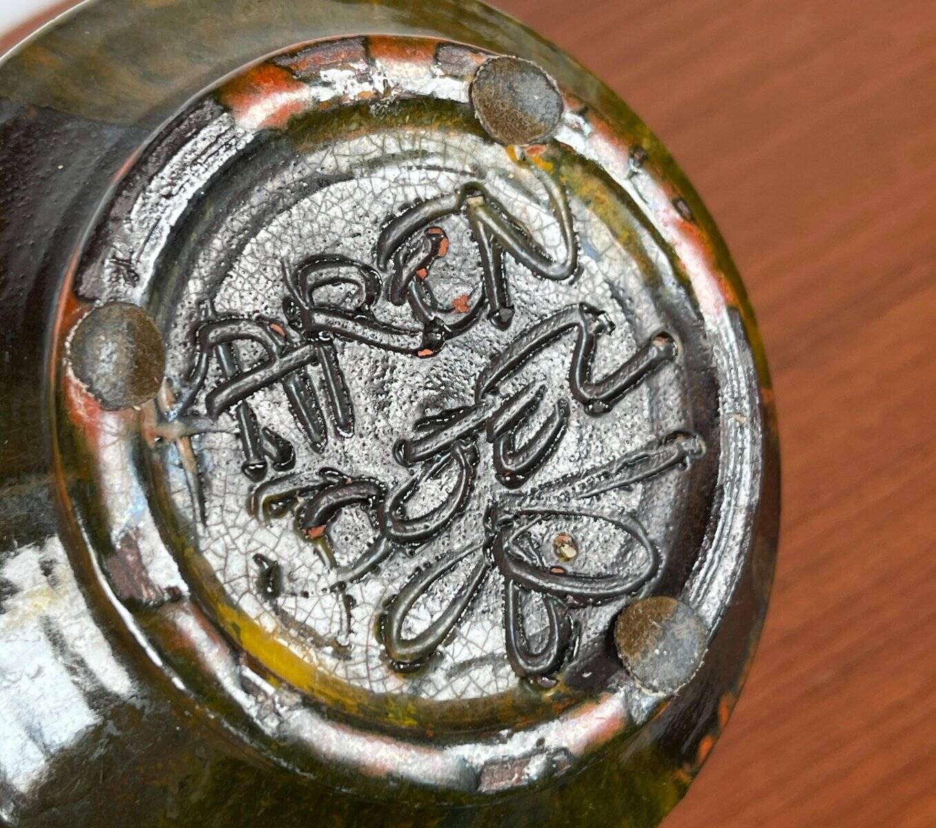 Bol de poterie de studio danois du milieu du siècle par Karen Boel, années 1960