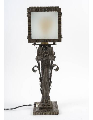 Art Deco wrought iron table lamp, 1930s