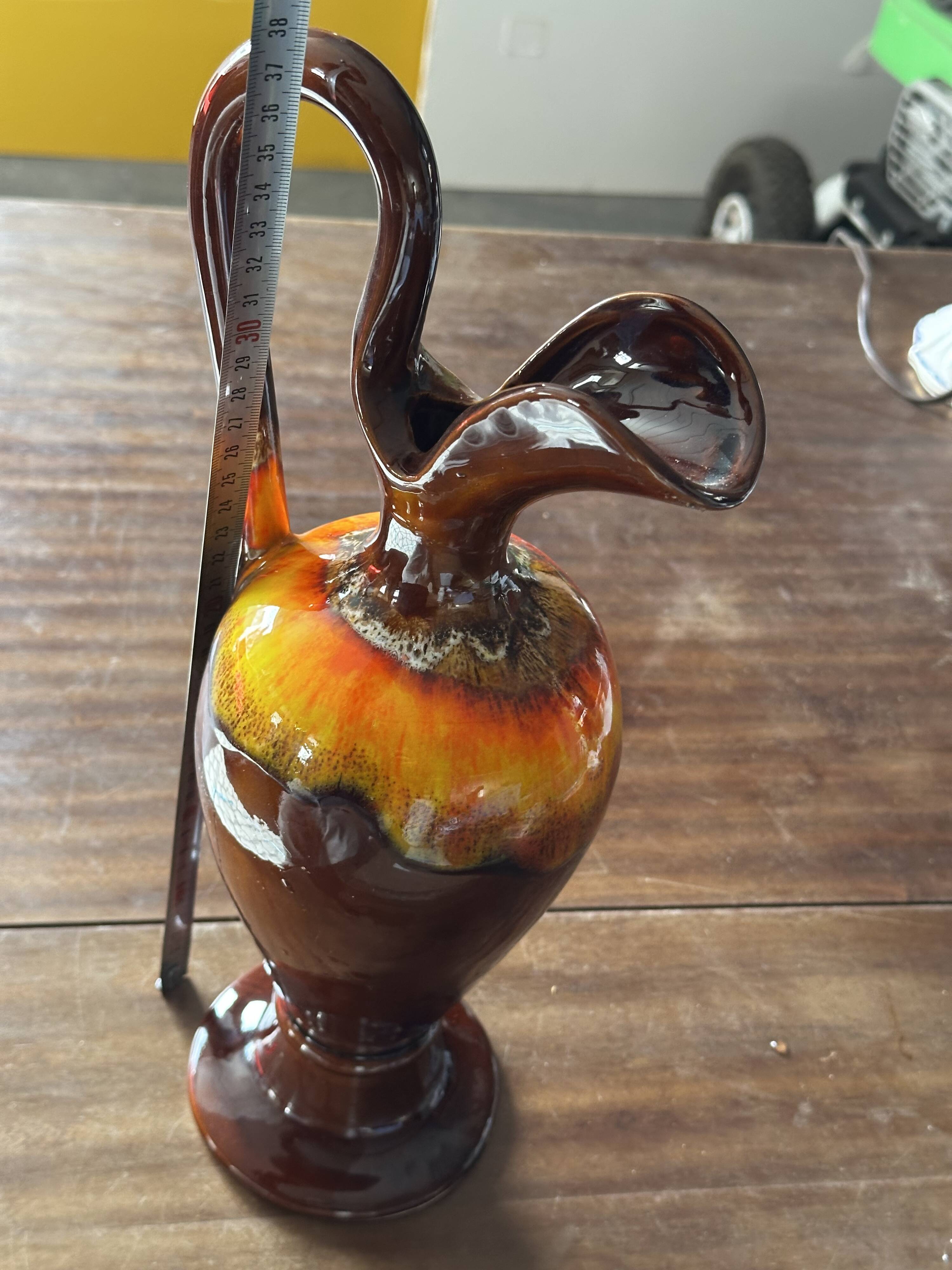 Vallauris ceramic soliflore vase H 37 cm