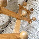 Pine wall coat rack 1980