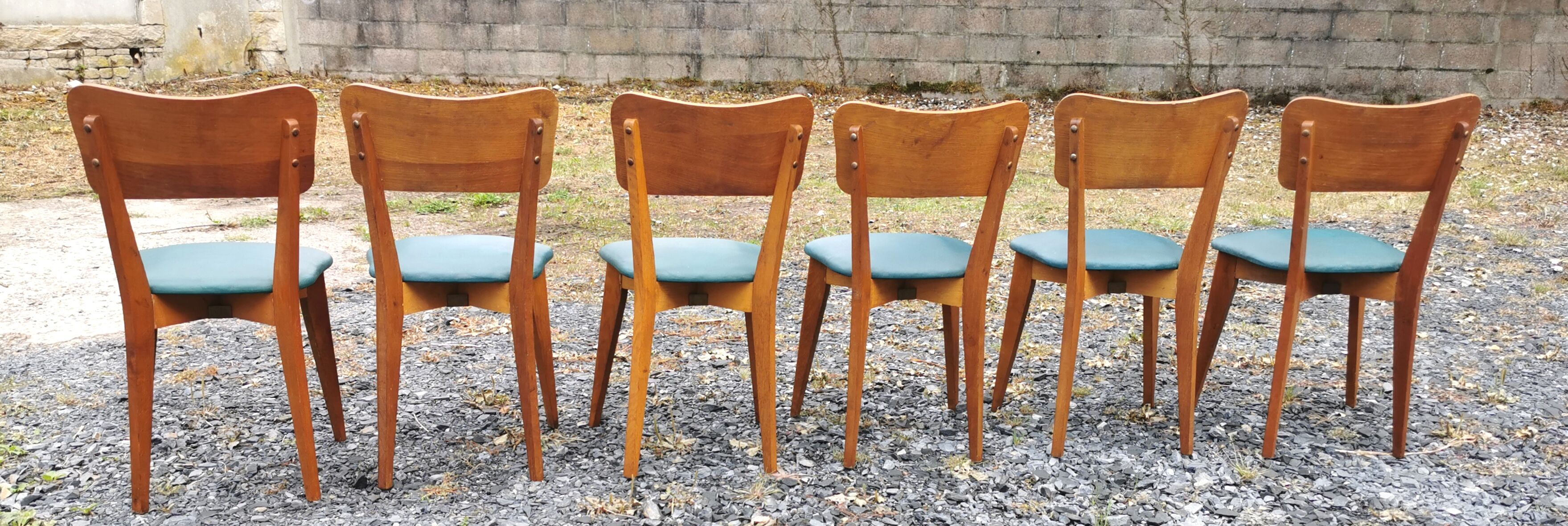 Set 6 vintage chairs