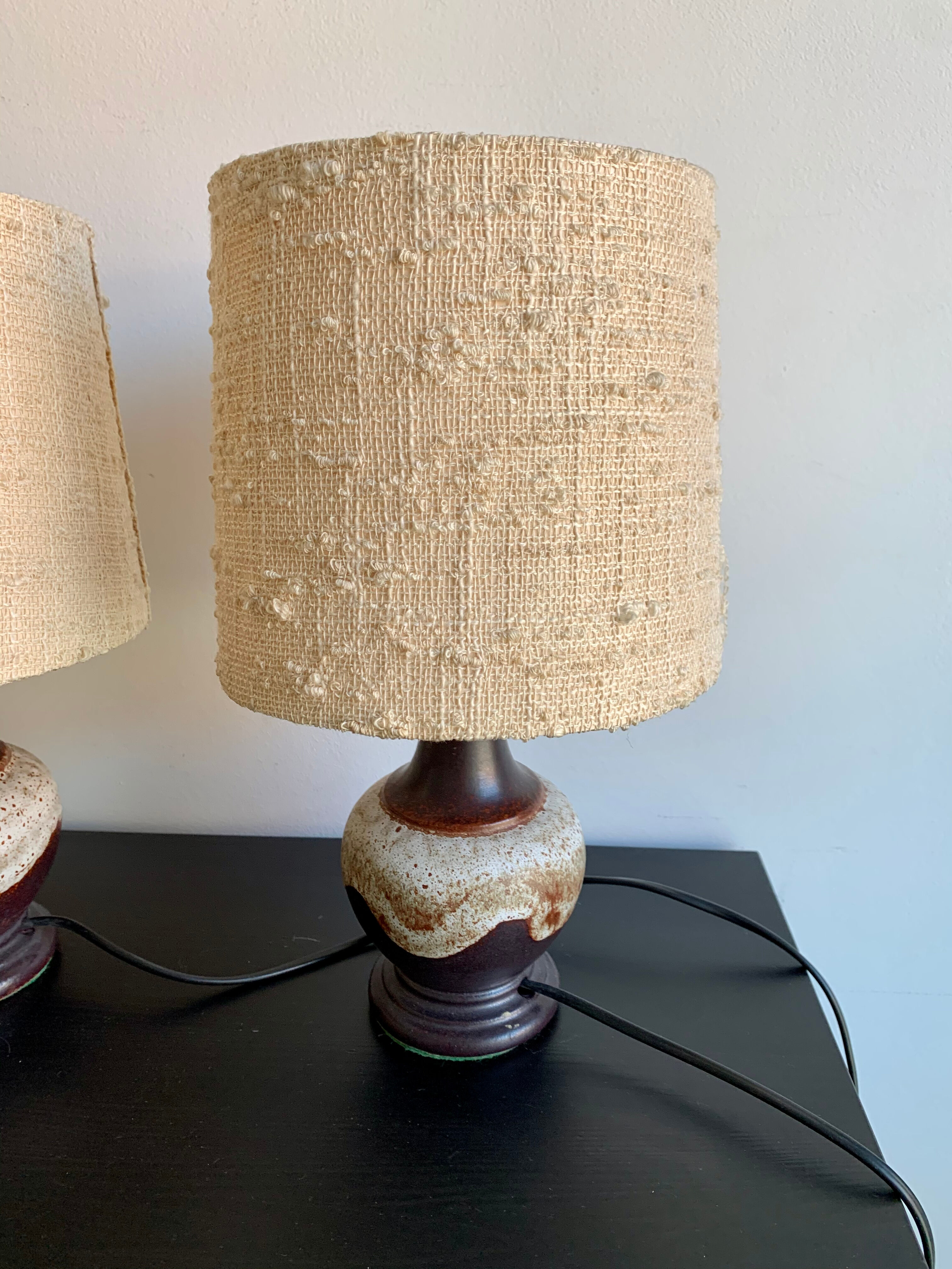 Pair of bedside lamps, 1970s
