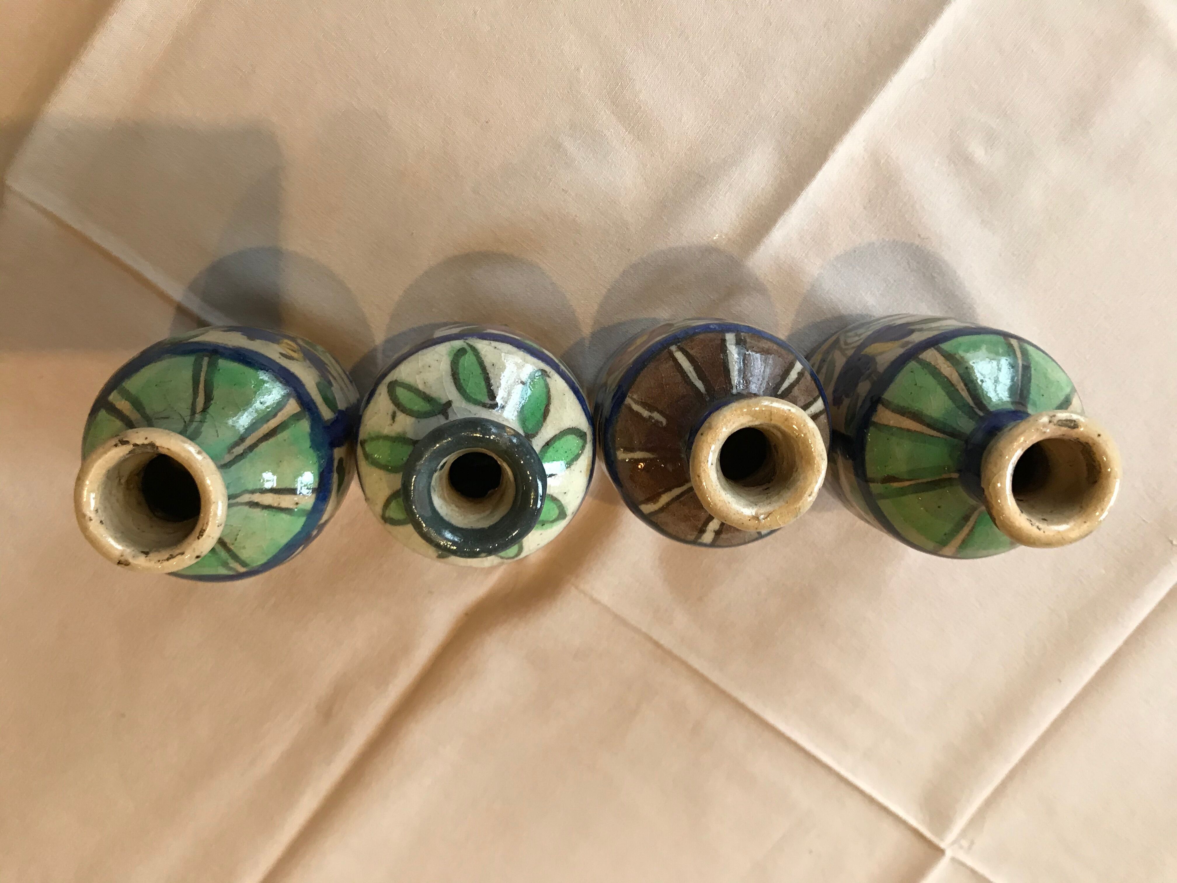 4 Iran earthenware vases