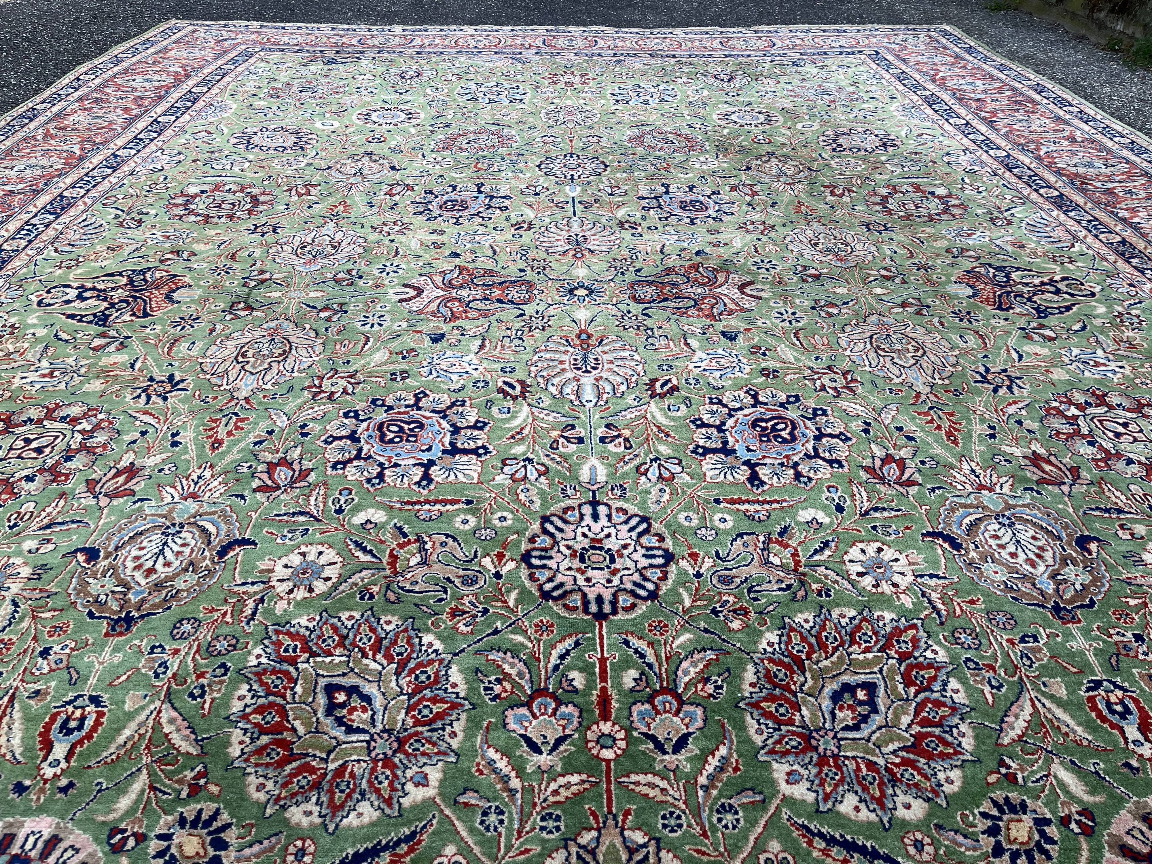 Carpet XXL Tabriz Shah Abbas Emerald Green