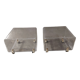 Set of two bedside tables, plexi sofa end, David Lange