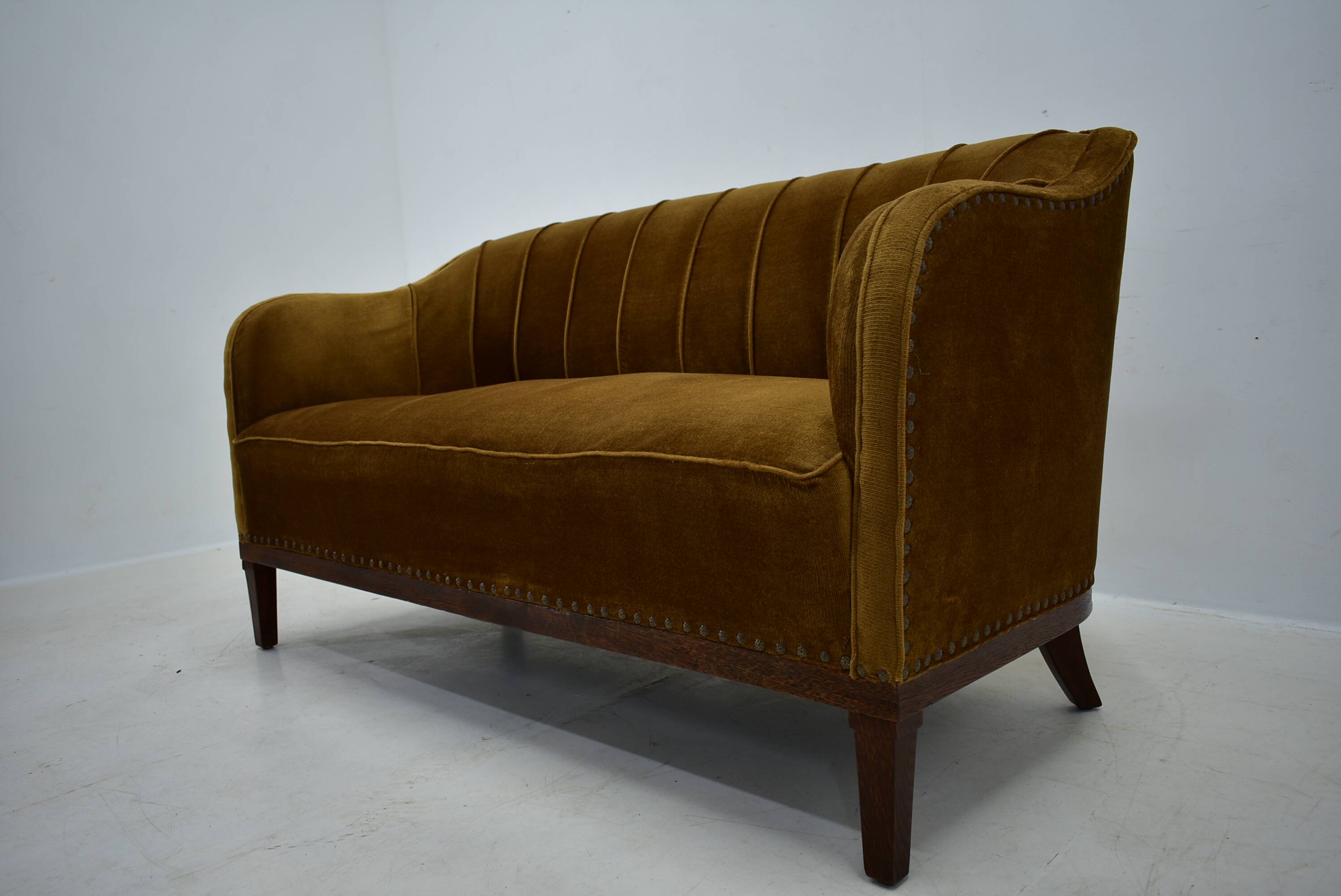 Canapé Art Déco des années 1930, Tchécoslovaquie