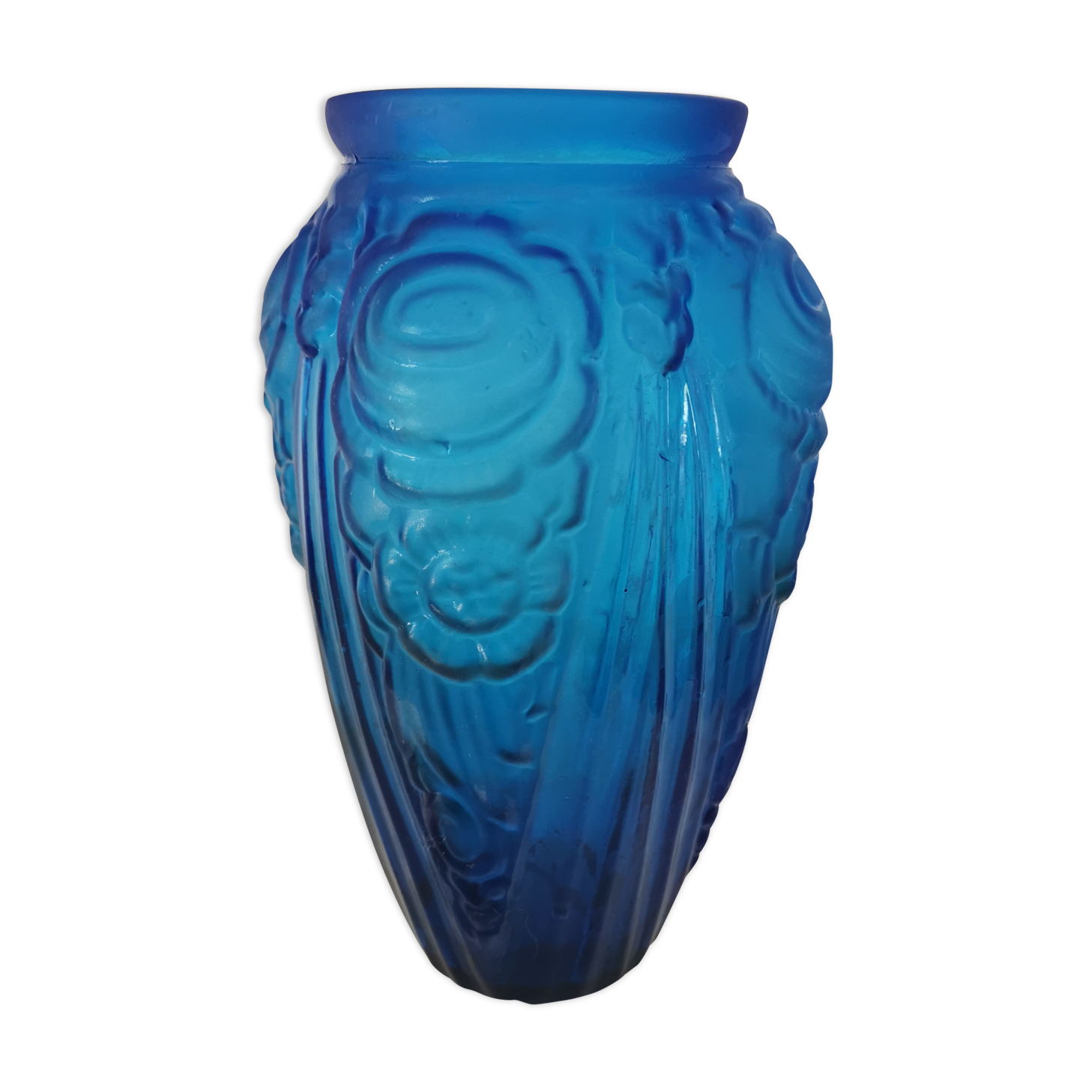 Art Deco blue vase