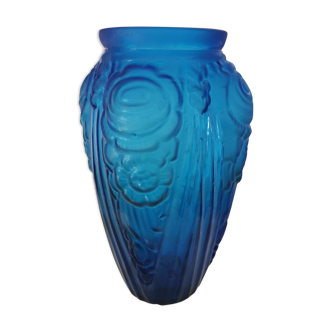Art Deco blue vase