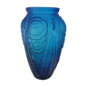Vase bleu art déco