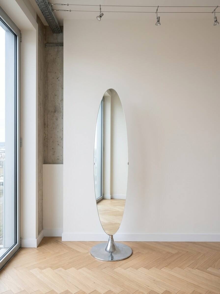 Space age / modernist pivoting mirror