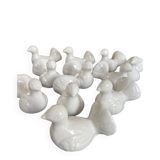 11 zoomorphic ceramic knife rests in white