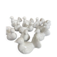 11 porte-couteaux zoomorphes en céramique blanche