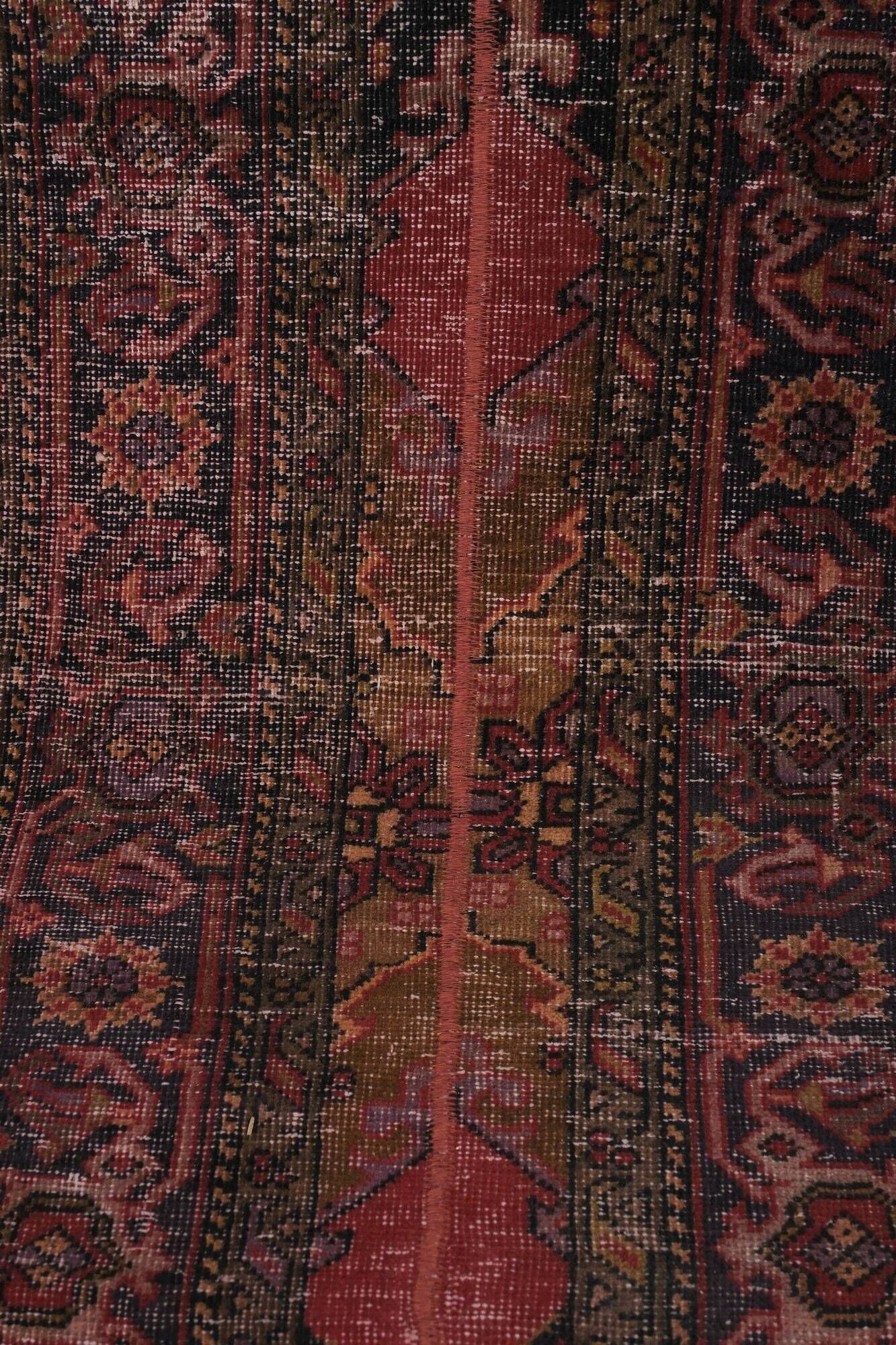 Vintage Turkish hallway rug 65x407 cm
