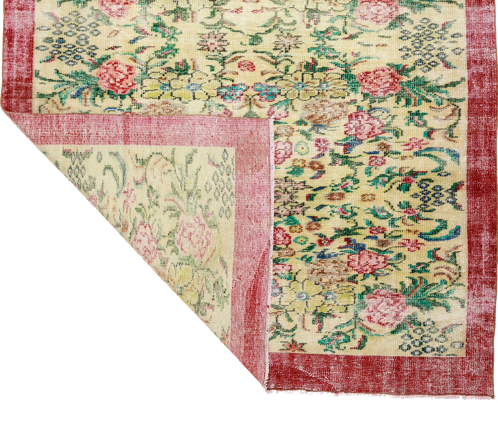 Anatolian handmade vintage rug 256 cm x 175 cm