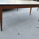 Large table with oak spindle top formica year 50