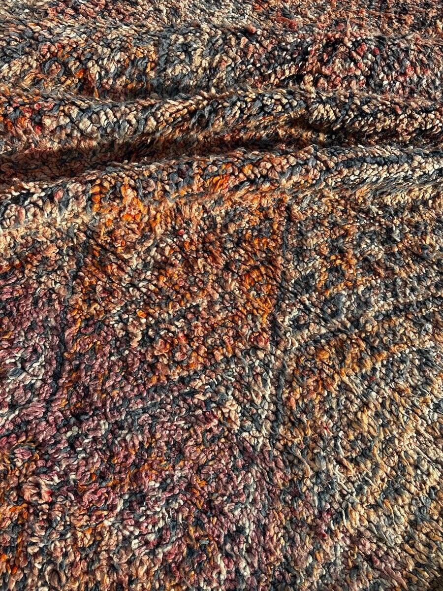 Large Boujad Berber carpet in salmon wool