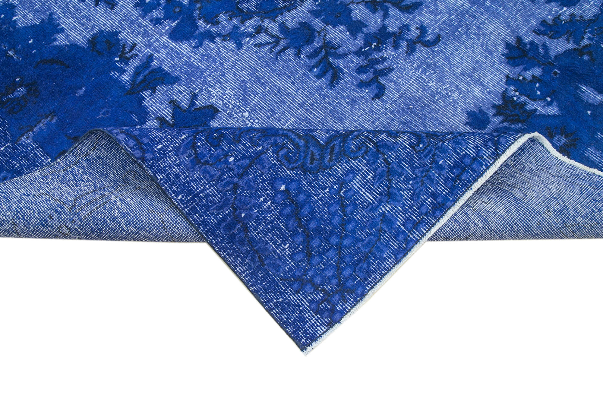 Hand-knotted contemporary oriental 1980s 174 cm x 273 cm blue carpet