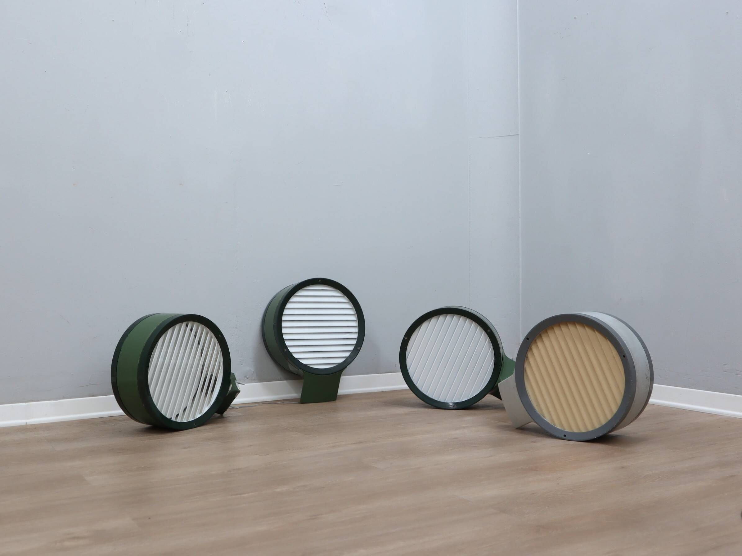 Set of 4 "Tamburo" wall lamps Afra & Tobia Scarpa, FLOS 1960s