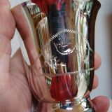 Timbale and egg cup set in silver.