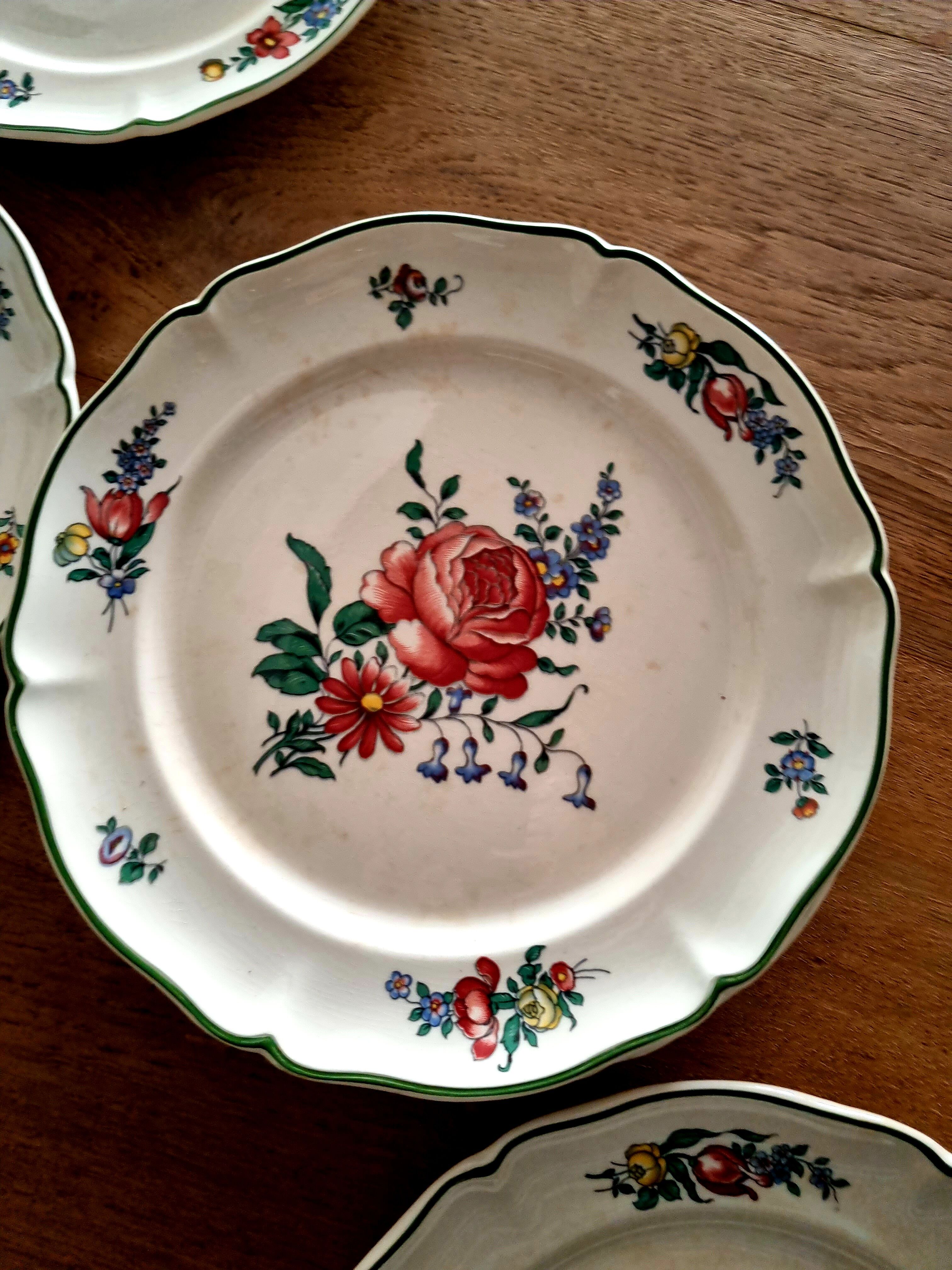 Set of 6 flat plates Villeroy and Boch 1562