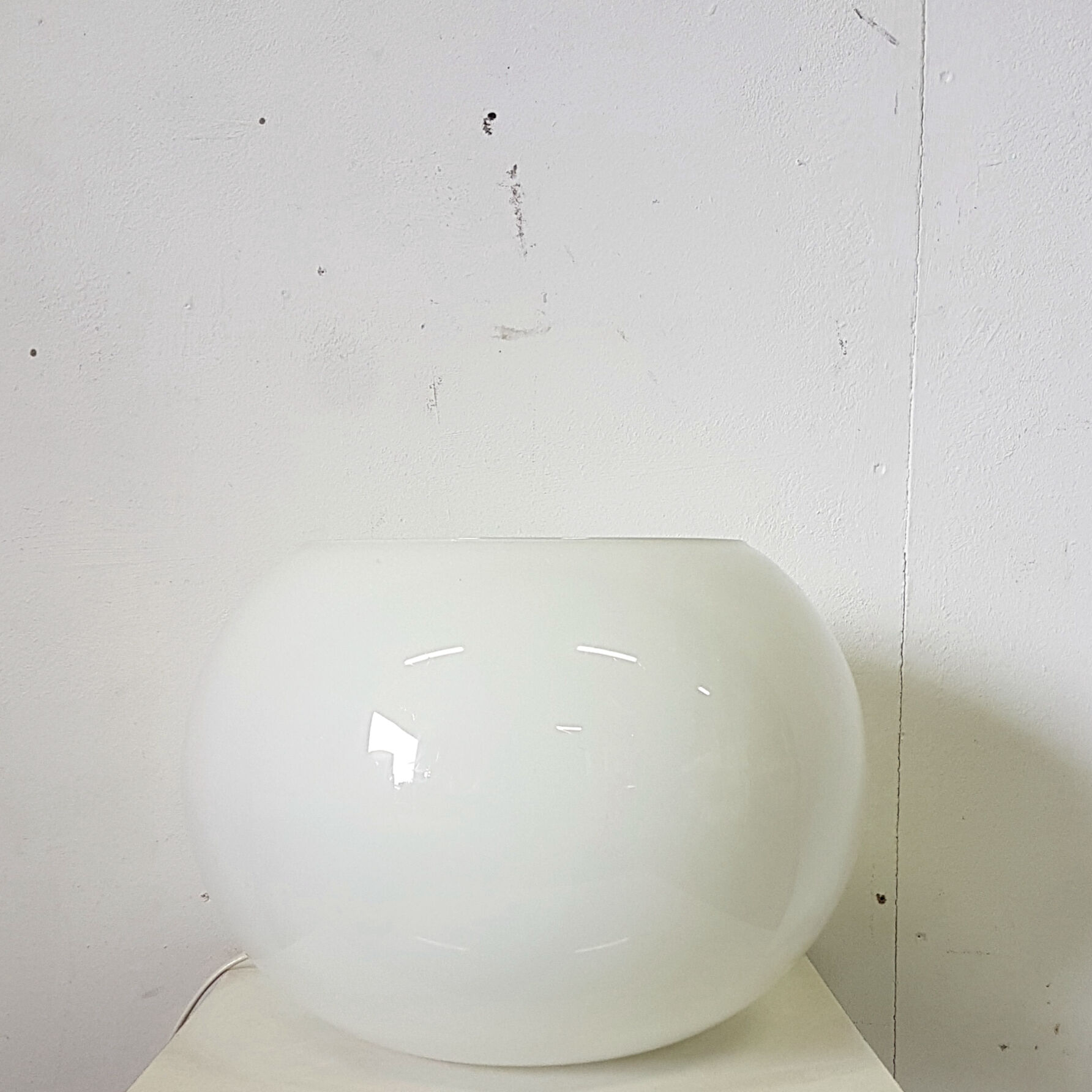 Opaline glass table lamp, 1960s