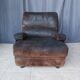 Fauteuil en cuir et métal chrome