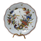 Very beautiful old plate decorated with Rouen, handmade by Geo Martel