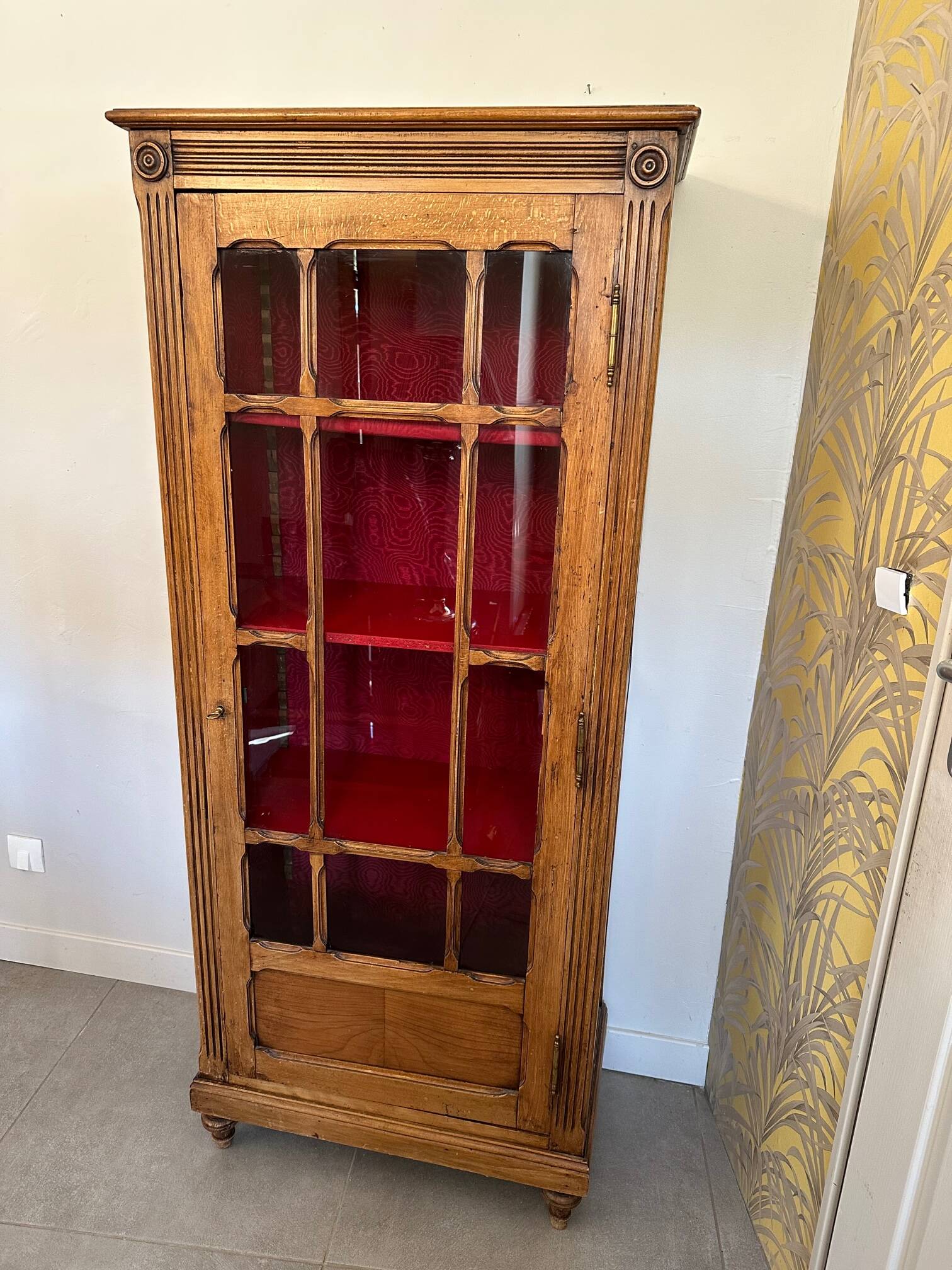 Small walnut display case