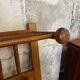 Wooden coat rack with mirror