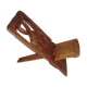 Chaise à palabre pour enfant, bois sculpté girafe
