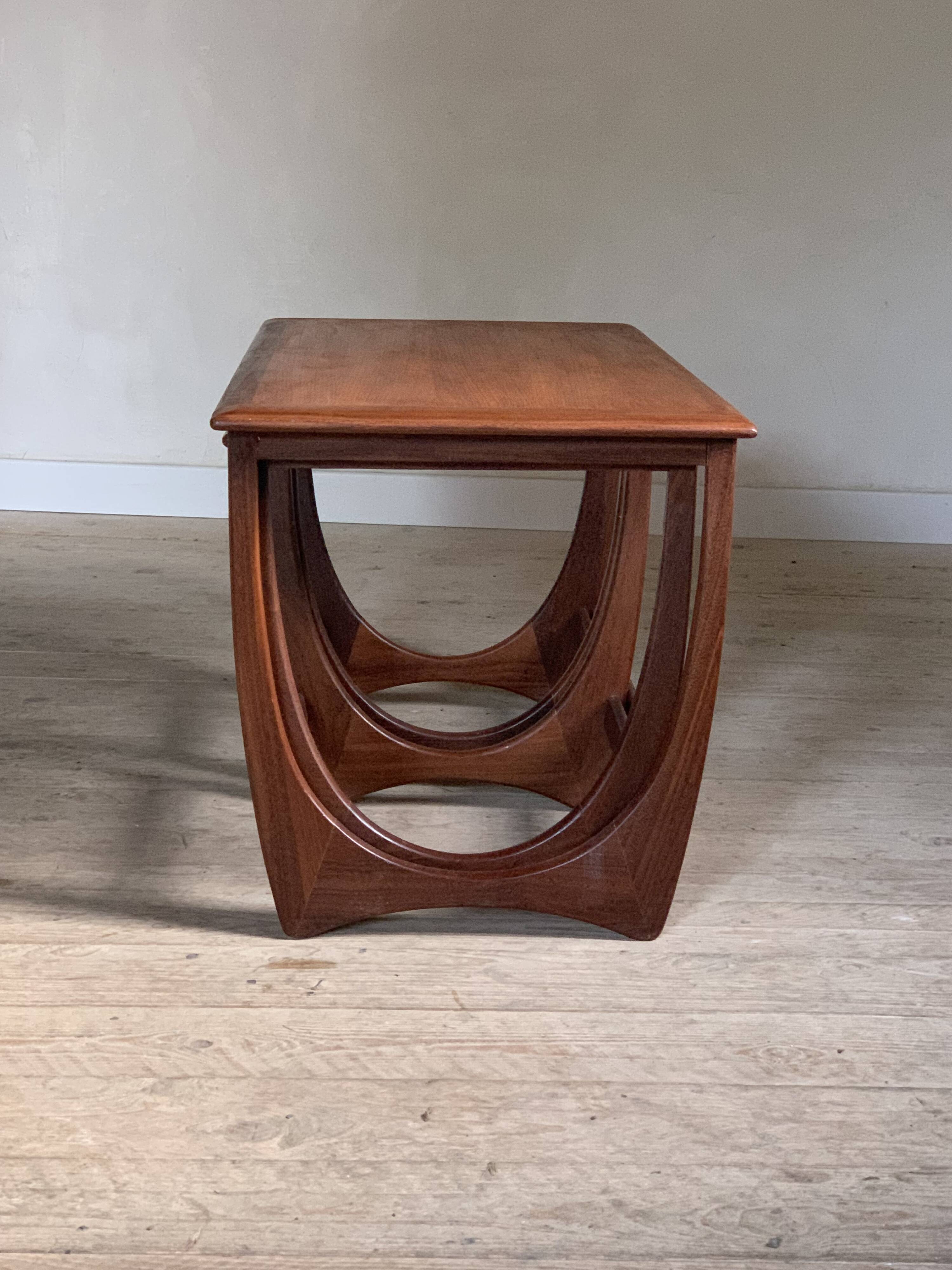 Vintage Scandinavian teak nesting coffee table Astro Victor Wilkins