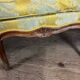 Duchess in Boat, Chaise Longue, Louis XV, Yellow Silk, 18th Century
