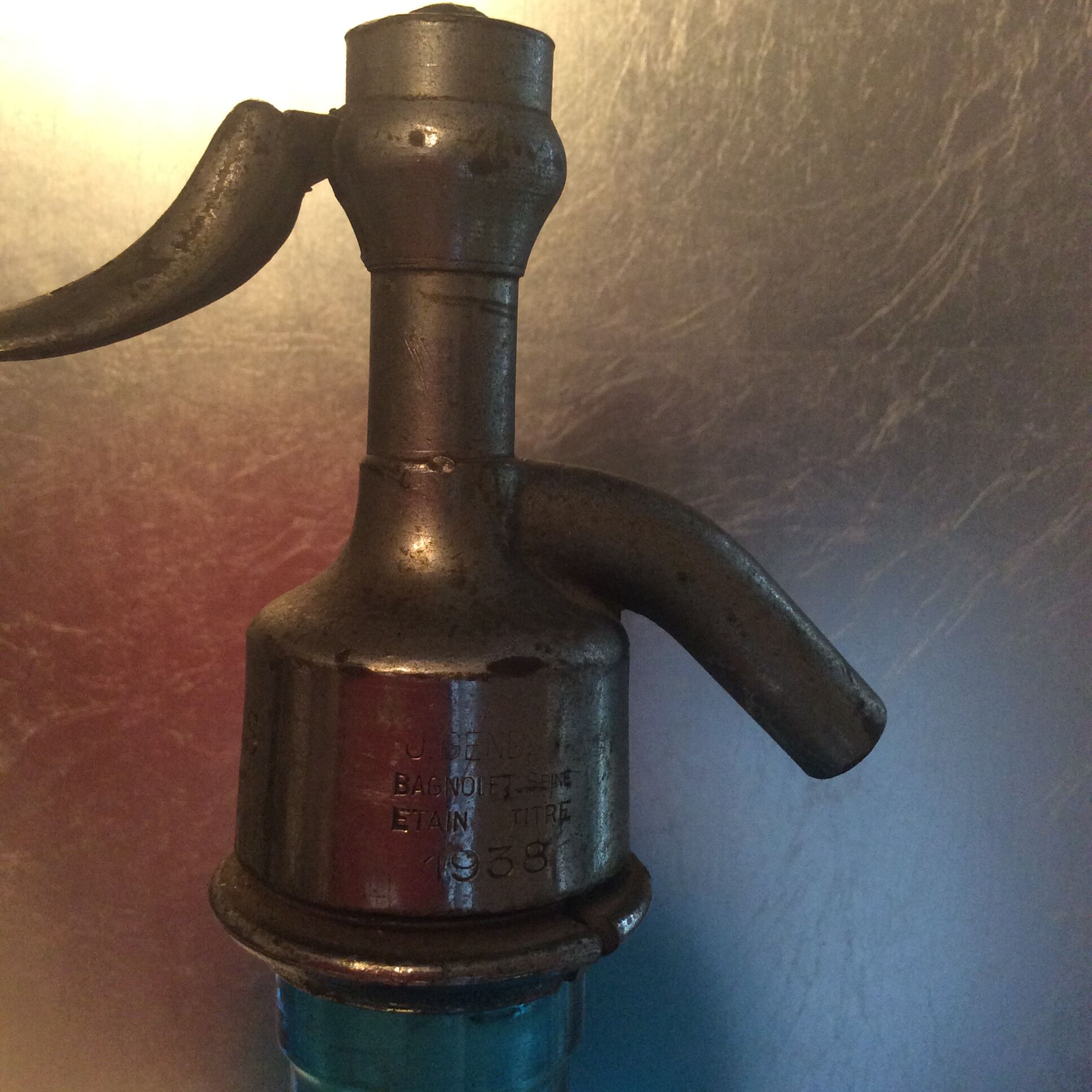 Siphon bleu, années 30