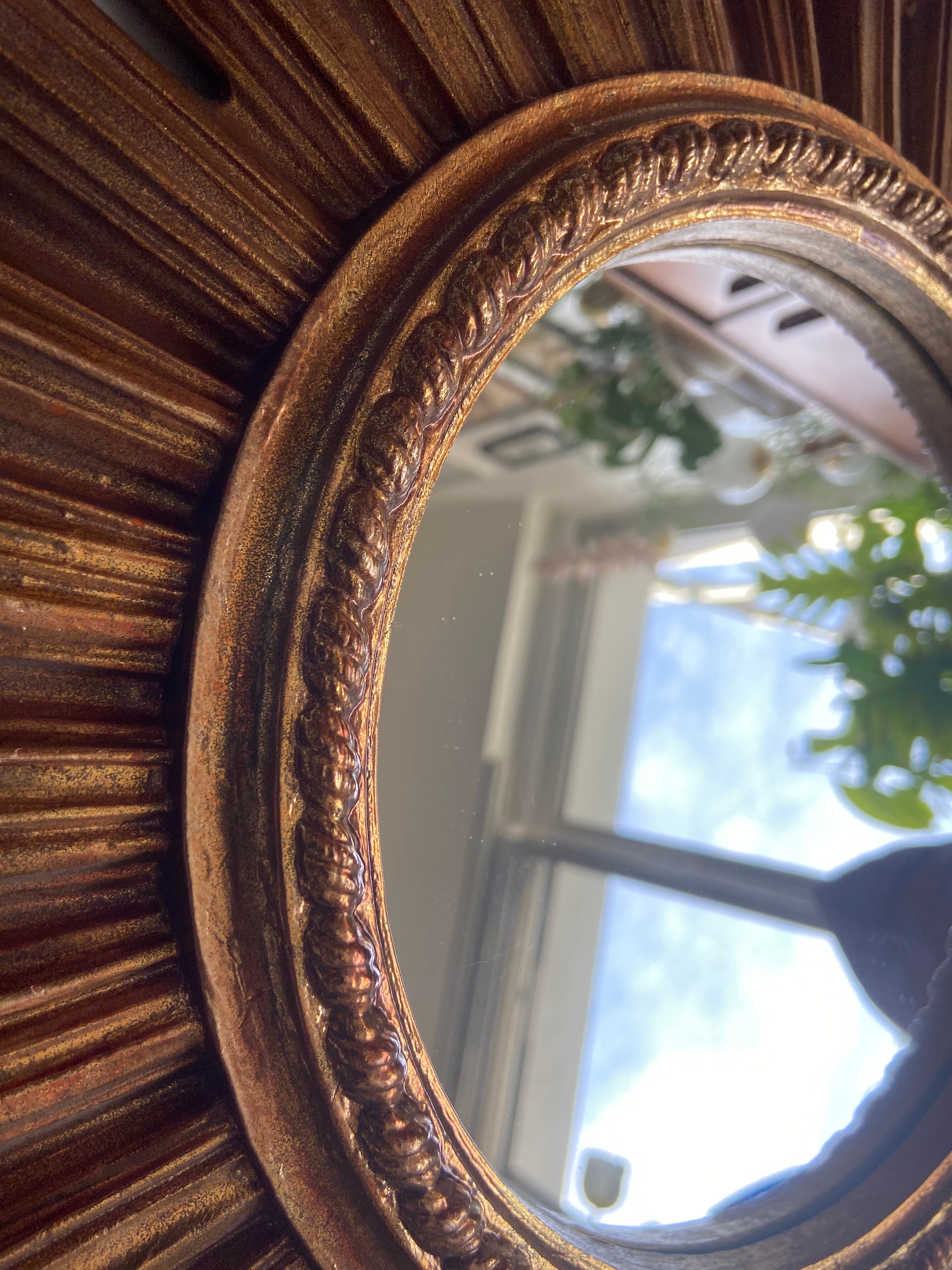 Golden sun mirror