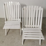 Pair of folding scissor chairs, 1950