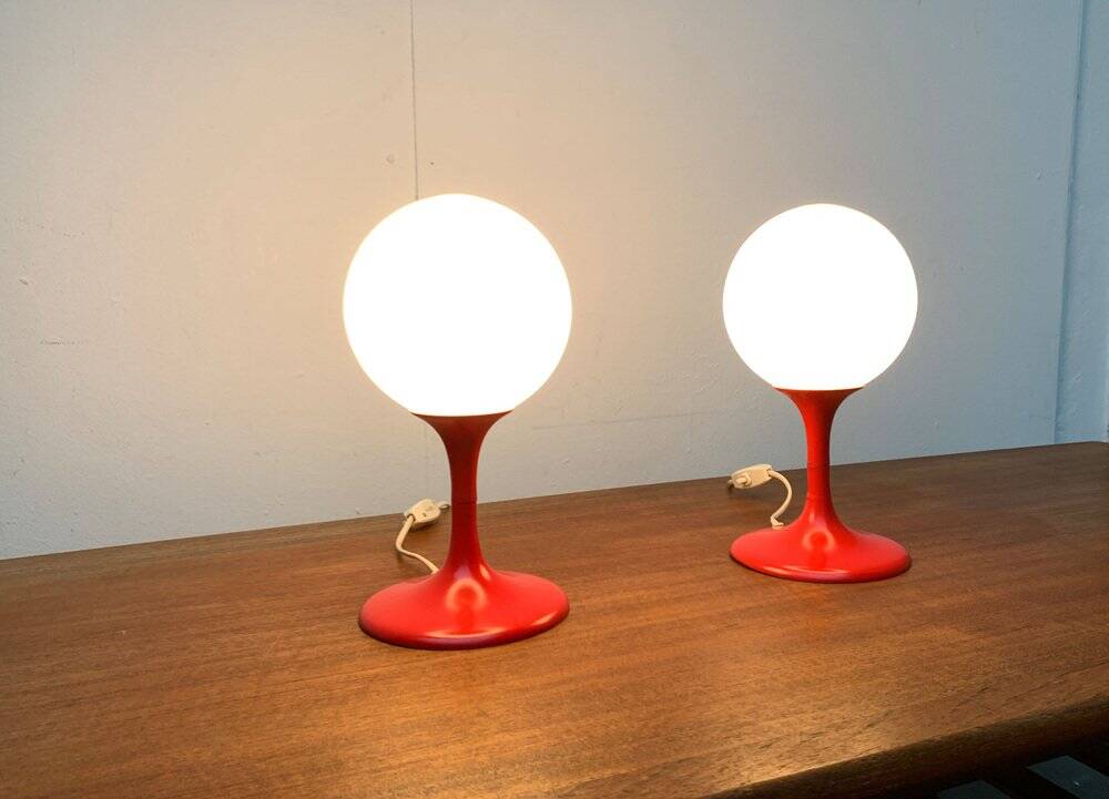 Swiss space age table lamps by E.R. Nele for Temde, 1960s, set of 2.