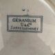 4 Sarreguemines earthenware soup plates, U & Cie, Geranium pattern