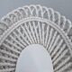 White woven ceramic fruit bowl
