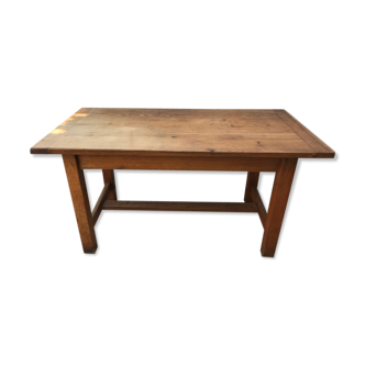 Solid oak dining farm table with 1 1950 extension