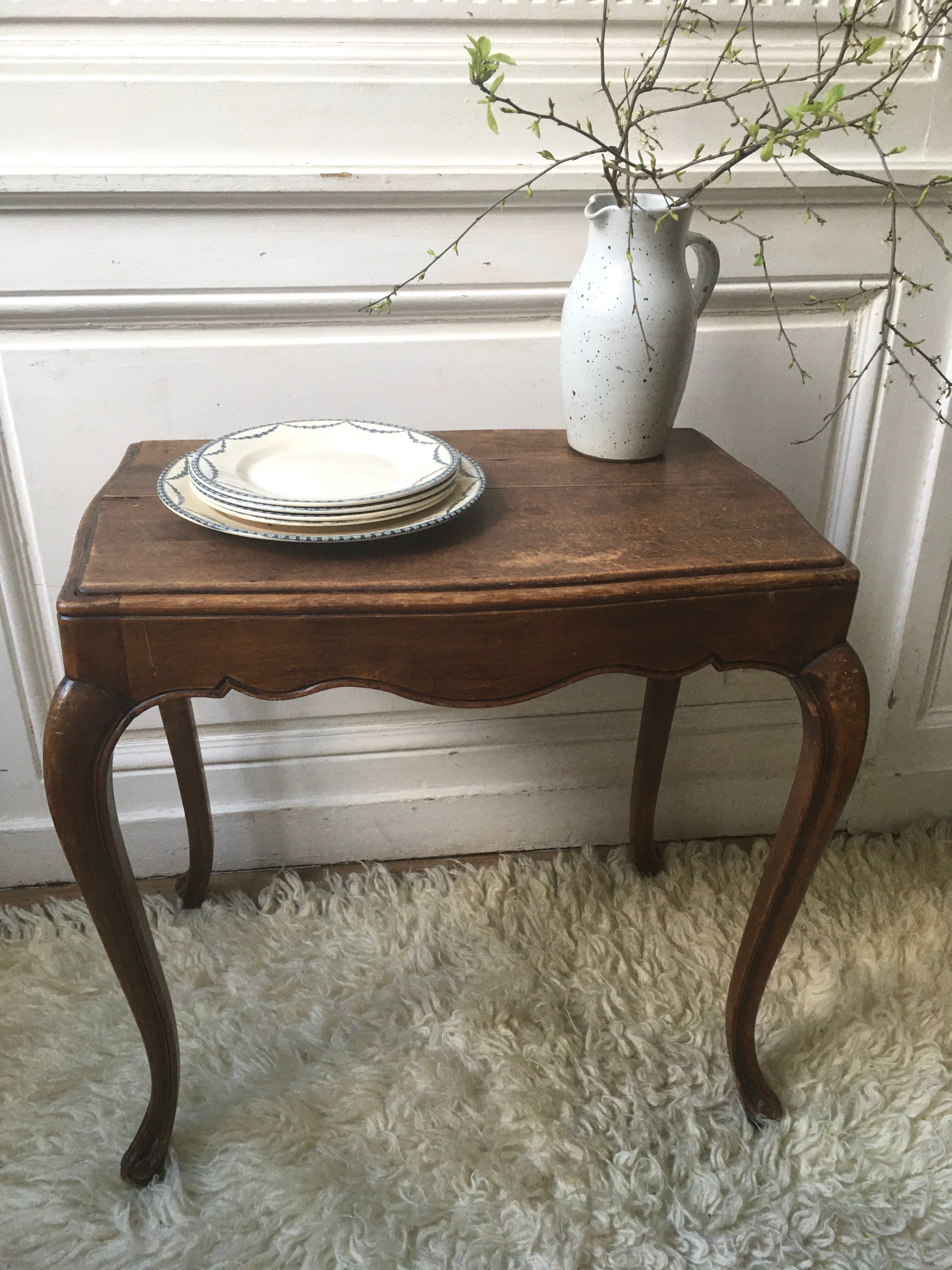 Louis XVI style solid wood side table