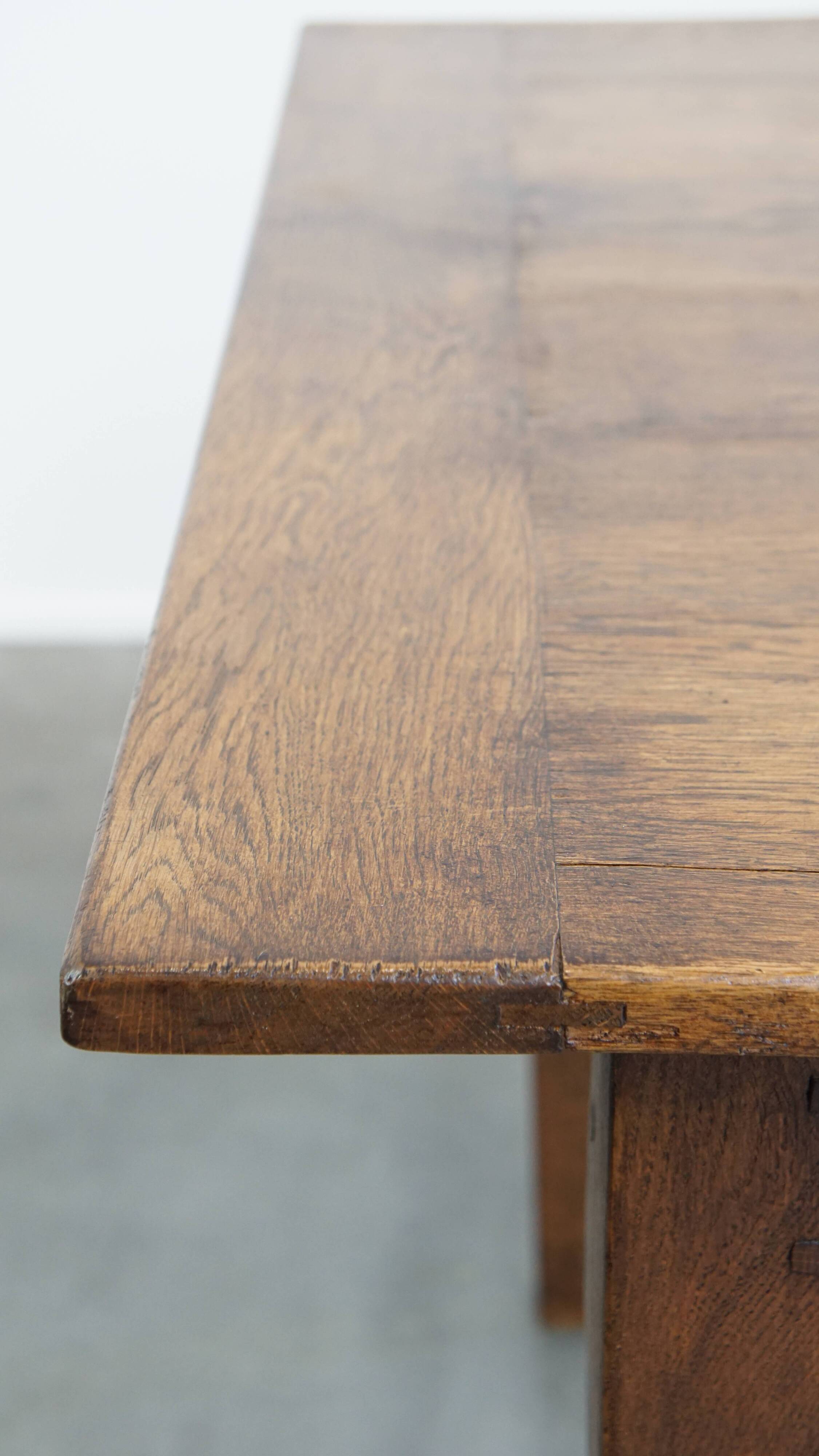 Antique French Oak Dining Table for 6 to 8 People