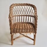 Wicker armchair for children