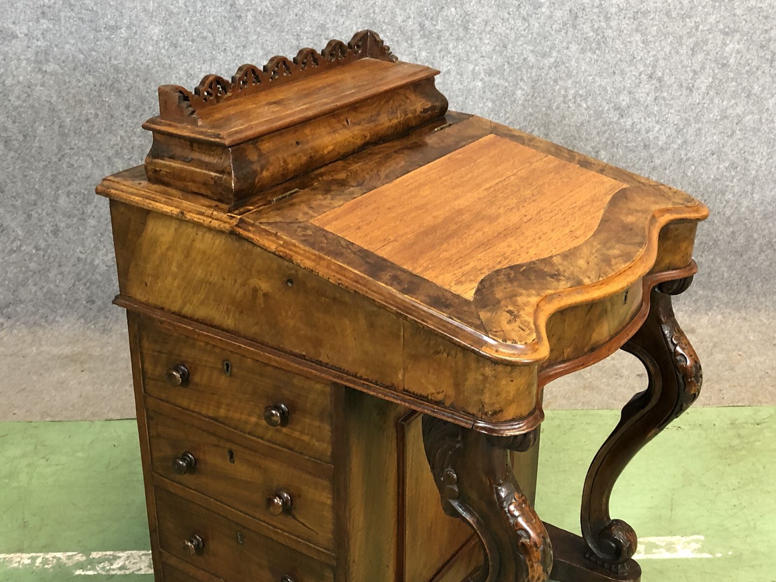 Bureau Davenport Victorien XIXème en noyer