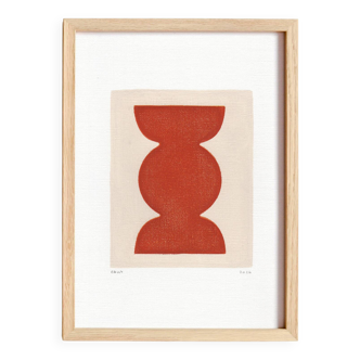 Peinture abstraite sur papier signée eawy B76