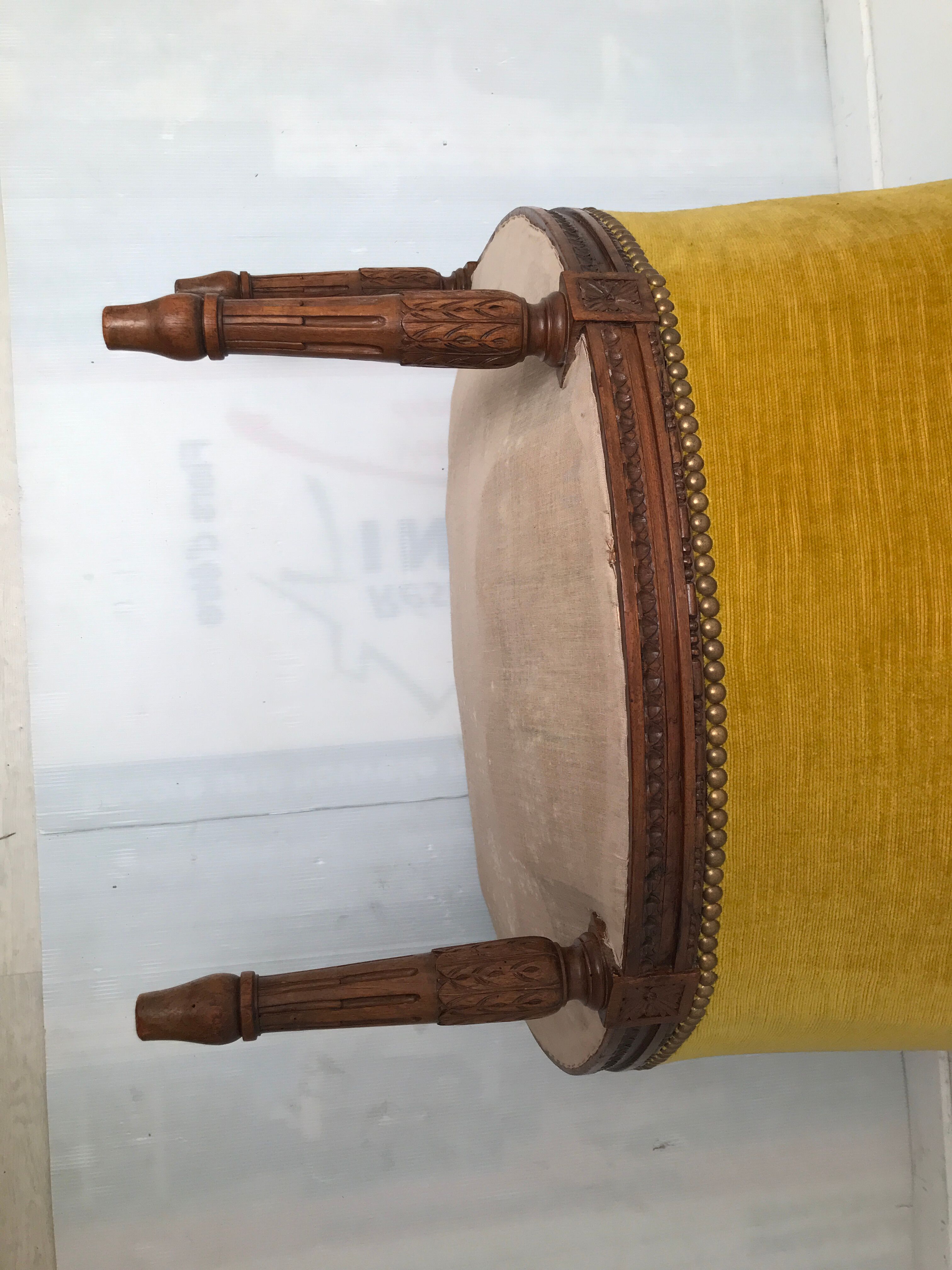 Louis XVI style gondola armchair