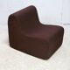 Chair, foam and velvet. Circa 1970