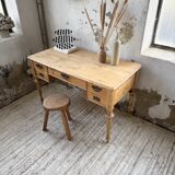 Blonde walnut desk and pine top 1900