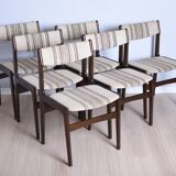 Komplet sześciu krzeseł proj. E Buch, Dania, 60s